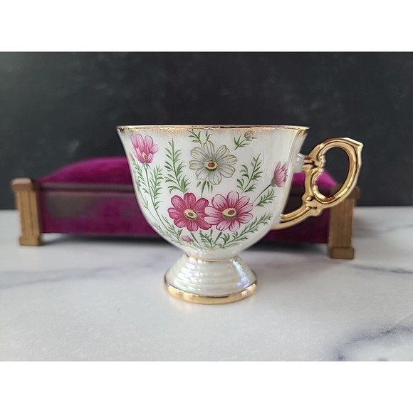 Vintage October Cosmos Tea Cup - Picture 2 of 10